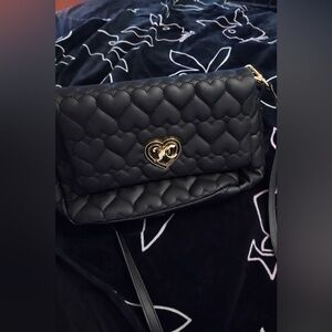 Black Quilted Heart Bag juicy couture